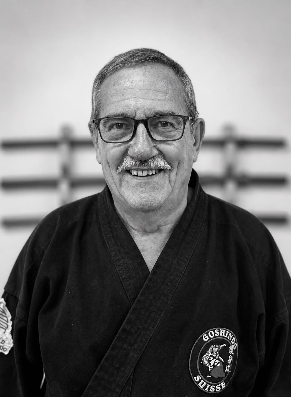Porträt eines Trainers im Goshindokan Liestal im Gi